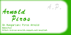 arnold piros business card